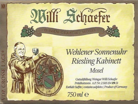 Willi Schafer Wehlener Sonnenuhr Riesling Kabinett 2023